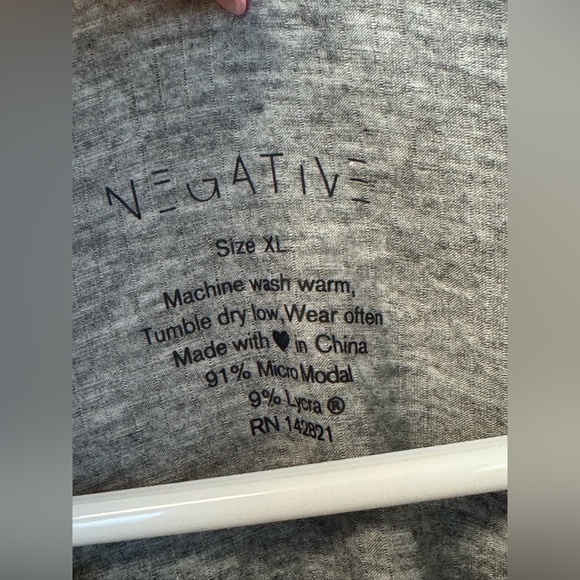 Negative Underwear Whipped Heather Gray Long Sleeve - Picture 3 of 4